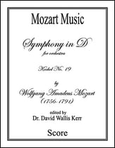 Symphony in D, K. No. 19 Orchestra sheet music cover